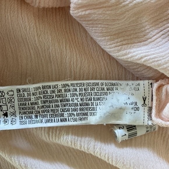 Forever 21 Off The Shoulder Strappy Crochet Lace Crop Top Gauze Cottagecore Soft - Picture 8 of 12
